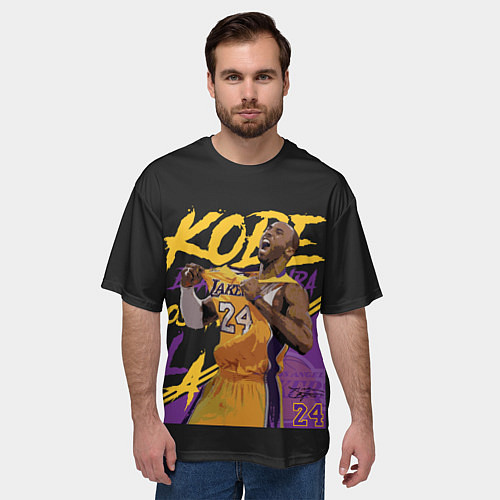 Мужская футболка оверсайз Kobe Bryant / 3D-принт – фото 3