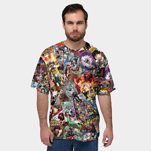 Мужская футболка оверсайз Academia stikerbombing / 3D-принт – фото 3