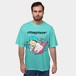 Футболка оверсайз мужская Стоматолог, цвет: 3D-принт — фото 2