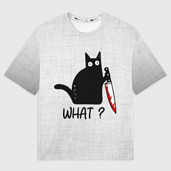 Футболка оверсайз мужская What cat, цвет: 3D-принт