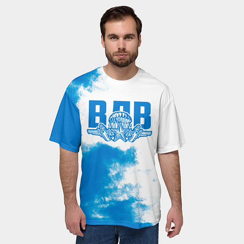 Мужская футболка оверсайз ВДВ / 3D-принт – фото 3