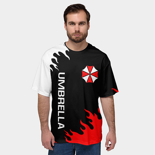 Мужская футболка оверсайз UMBRELLA CORP / 3D-принт – фото 3