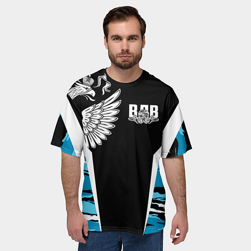 Мужская футболка оверсайз Камуфляж ВДВ / 3D-принт – фото 3