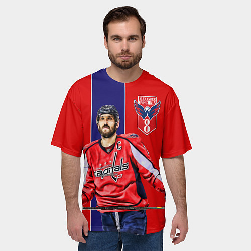 Мужская футболка оверсайз Ovechkin Capitals / 3D-принт – фото 3