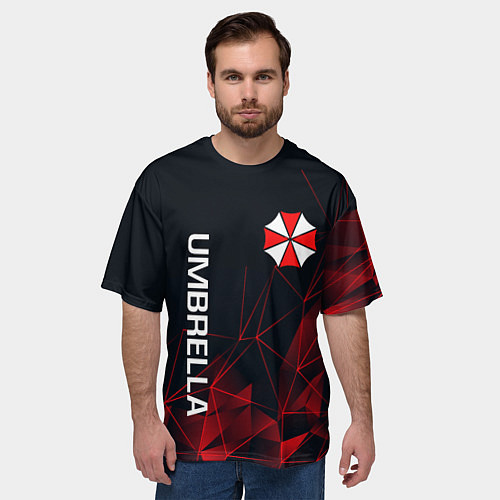 Мужская футболка оверсайз UMBRELLA CORP / 3D-принт – фото 3
