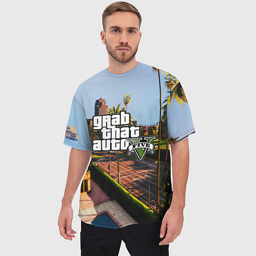 Мужская футболка оверсайз GTA 5 / 3D-принт – фото 3