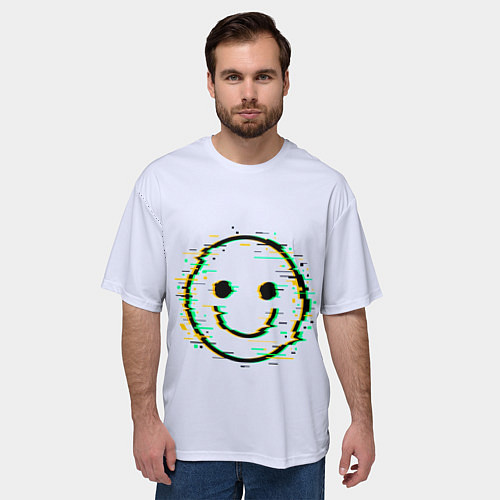 Мужская футболка оверсайз Smile / 3D-принт – фото 3
