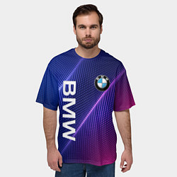Футболка оверсайз мужская BMW, цвет: 3D-принт — фото 2