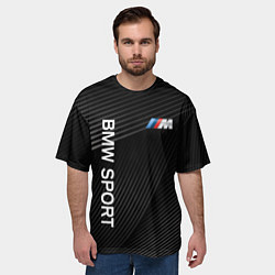 Футболка оверсайз мужская BMW, цвет: 3D-принт — фото 2