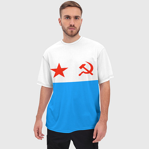Мужская футболка оверсайз ВМФ СССР / 3D-принт – фото 3