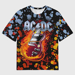Футболка оверсайз мужская ACDC, цвет: 3D-принт