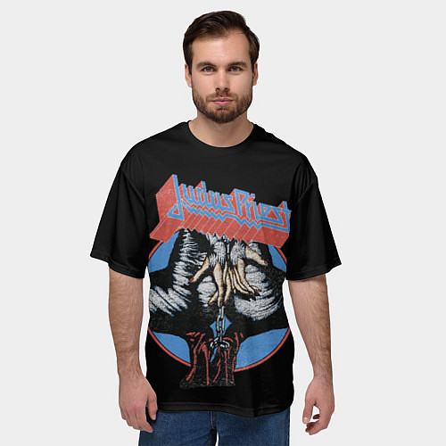 Мужская футболка оверсайз Judas Priest / 3D-принт – фото 3