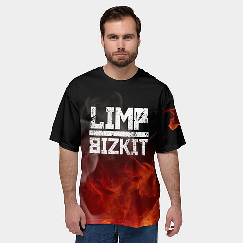 Мужская футболка оверсайз LIMP BIZKIT / 3D-принт – фото 3