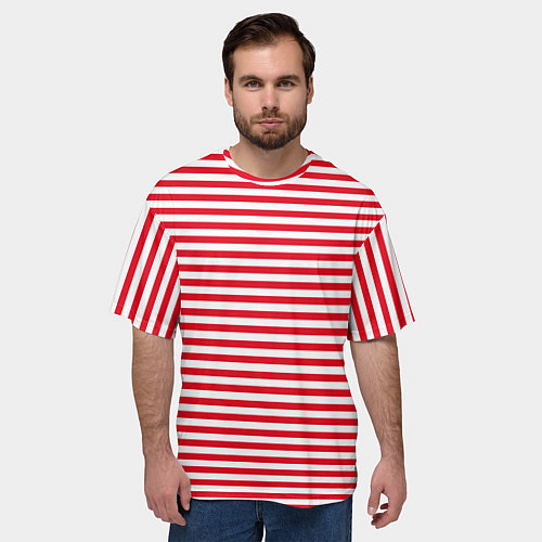 Мужская футболка оверсайз Тельняшка Внутренних Войск / 3D-принт – фото 3