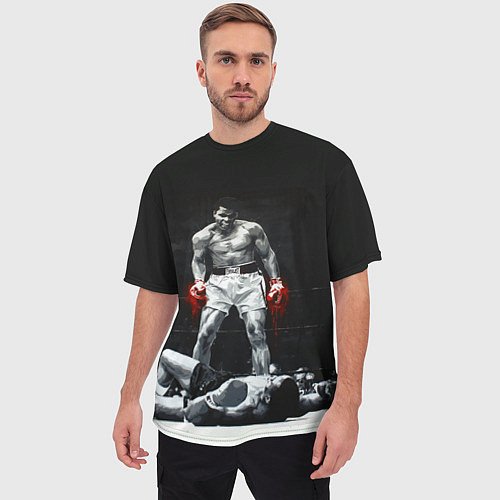 Мужская футболка оверсайз Muhammad Ali / 3D-принт – фото 3