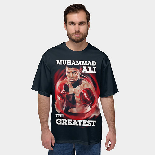 Мужская футболка оверсайз Muhammad Ali / 3D-принт – фото 3