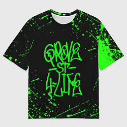 Футболка оверсайз мужская GROVE STREET GTA, цвет: 3D-принт