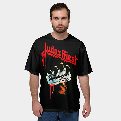 Мужская футболка оверсайз Judas Priest / 3D-принт – фото 3