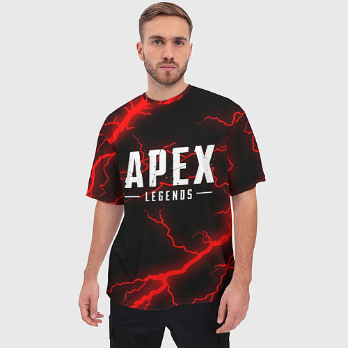 Мужская футболка оверсайз APEX LEGENDS / 3D-принт – фото 3