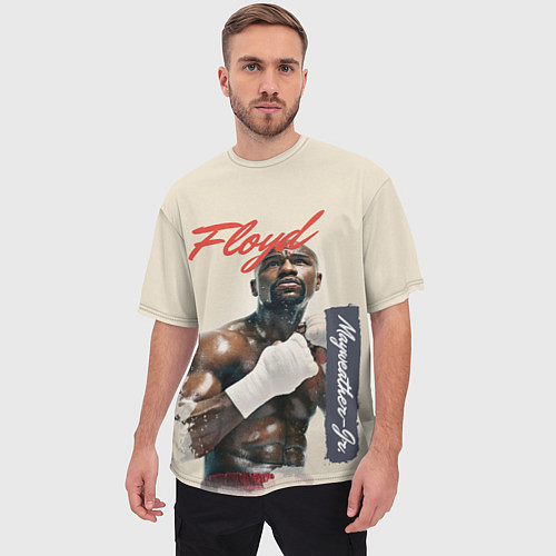 Мужская футболка оверсайз Floyd / 3D-принт – фото 3