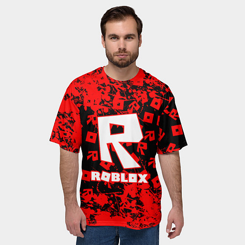 Мужская футболка оверсайз Roblox / 3D-принт – фото 3
