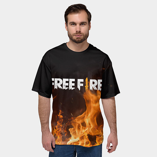 Мужская футболка оверсайз FREE FIRE / 3D-принт – фото 3