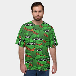 Футболка оверсайз мужская Pepe The Frog, цвет: 3D-принт — фото 2