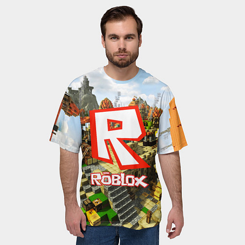 Мужская футболка оверсайз ROBLOX / 3D-принт – фото 3