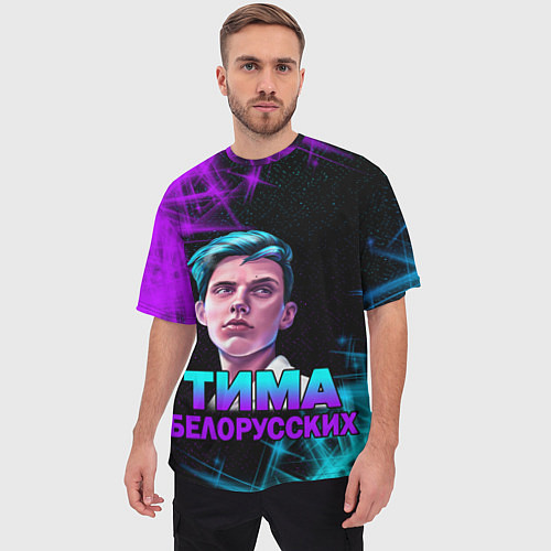 Мужская футболка оверсайз Тима Белорусских / 3D-принт – фото 3
