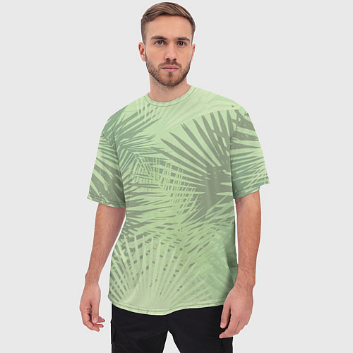 Мужская футболка оверсайз В джунгли / 3D-принт – фото 3