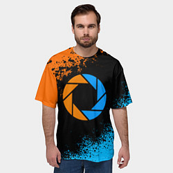 Футболка оверсайз мужская PORTAL, цвет: 3D-принт — фото 2