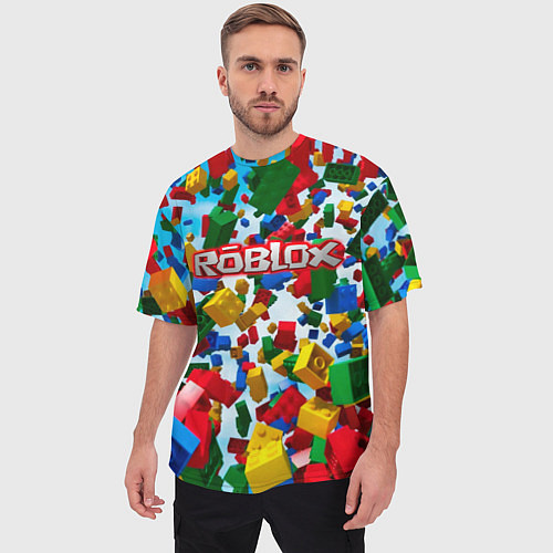 Мужская футболка оверсайз Roblox Cubes / 3D-принт – фото 3