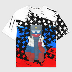 Футболка оверсайз мужская CountryHumans, цвет: 3D-принт