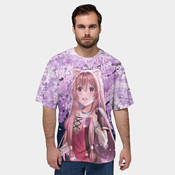 Футболка оверсайз мужская Восхождение героя щита, цвет: 3D-принт — фото 2