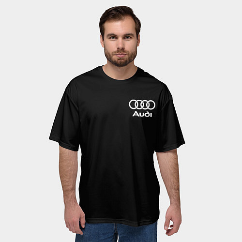 Мужская футболка оверсайз Audi / 3D-принт – фото 3
