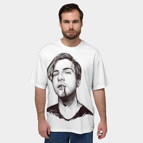 Мужская футболка оверсайз Pyrokinesis / 3D-принт – фото 3