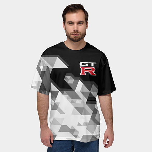 Мужская футболка оверсайз NISSAN GTR / 3D-принт – фото 3