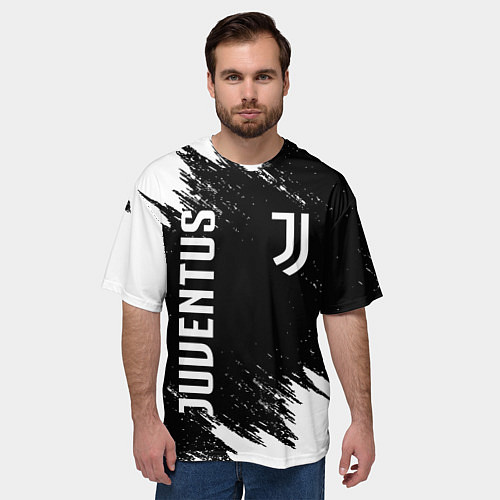 Мужская футболка оверсайз JUVENTUS / 3D-принт – фото 3