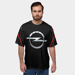 Футболка оверсайз мужская Opel, цвет: 3D-принт — фото 2