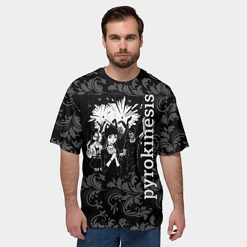 Мужская футболка оверсайз Pyrokinesis / 3D-принт – фото 3