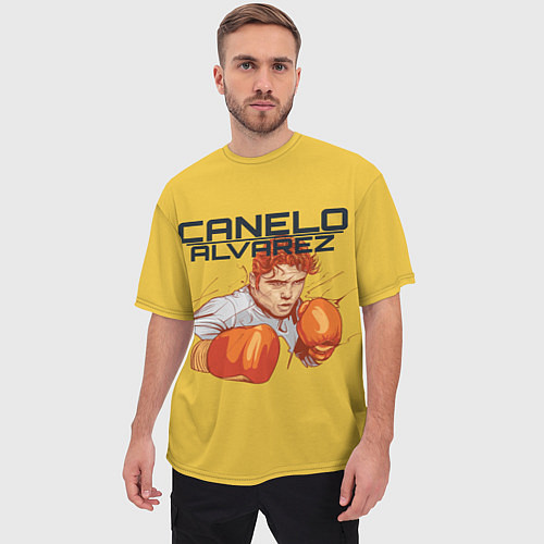 Мужская футболка оверсайз Canelo Alvarez / 3D-принт – фото 3