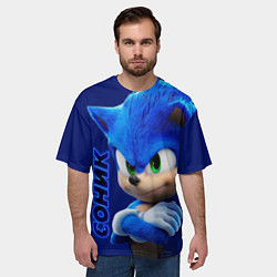Футболка оверсайз мужская SONIC, цвет: 3D-принт — фото 2