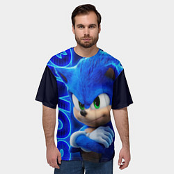 Футболка оверсайз мужская SONIC, цвет: 3D-принт — фото 2