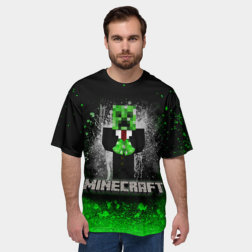 Мужская футболка оверсайз MINECRAFT / 3D-принт – фото 3