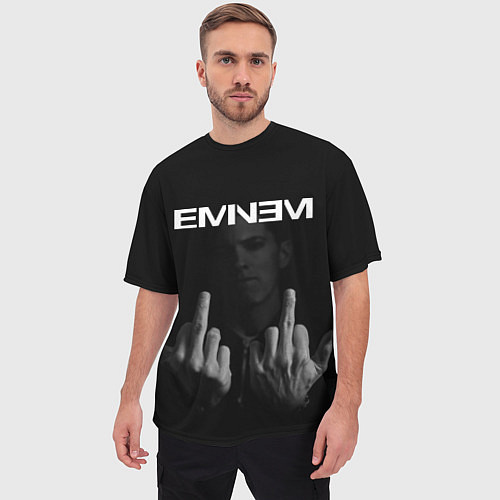 Мужская футболка оверсайз EMINEM / 3D-принт – фото 3
