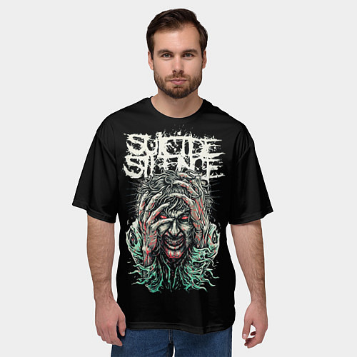 Мужская футболка оверсайз Suicide silence / 3D-принт – фото 3