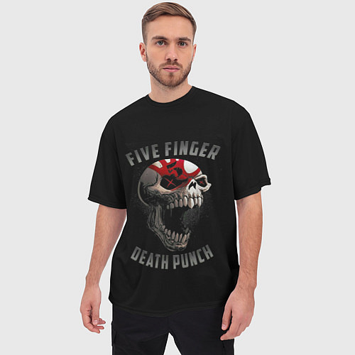 Мужская футболка оверсайз Five Finger Death Punch / 3D-принт – фото 3