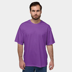 Футболка оверсайз мужская Фиолетовая волна, цвет: 3D-принт — фото 2
