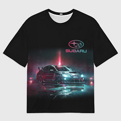 Мужская футболка оверсайз SUBARUСпина