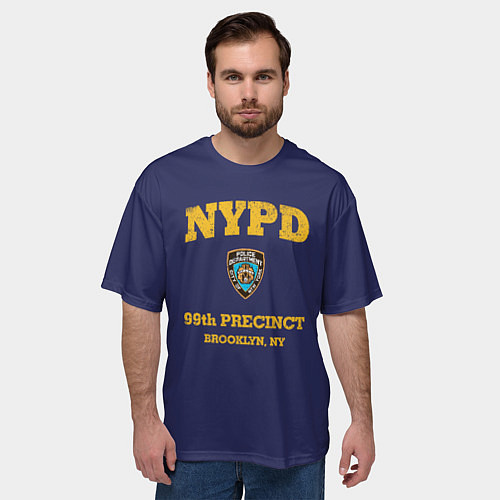 Мужская футболка оверсайз Бруклин 9-9 департамент NYPD / 3D-принт – фото 3